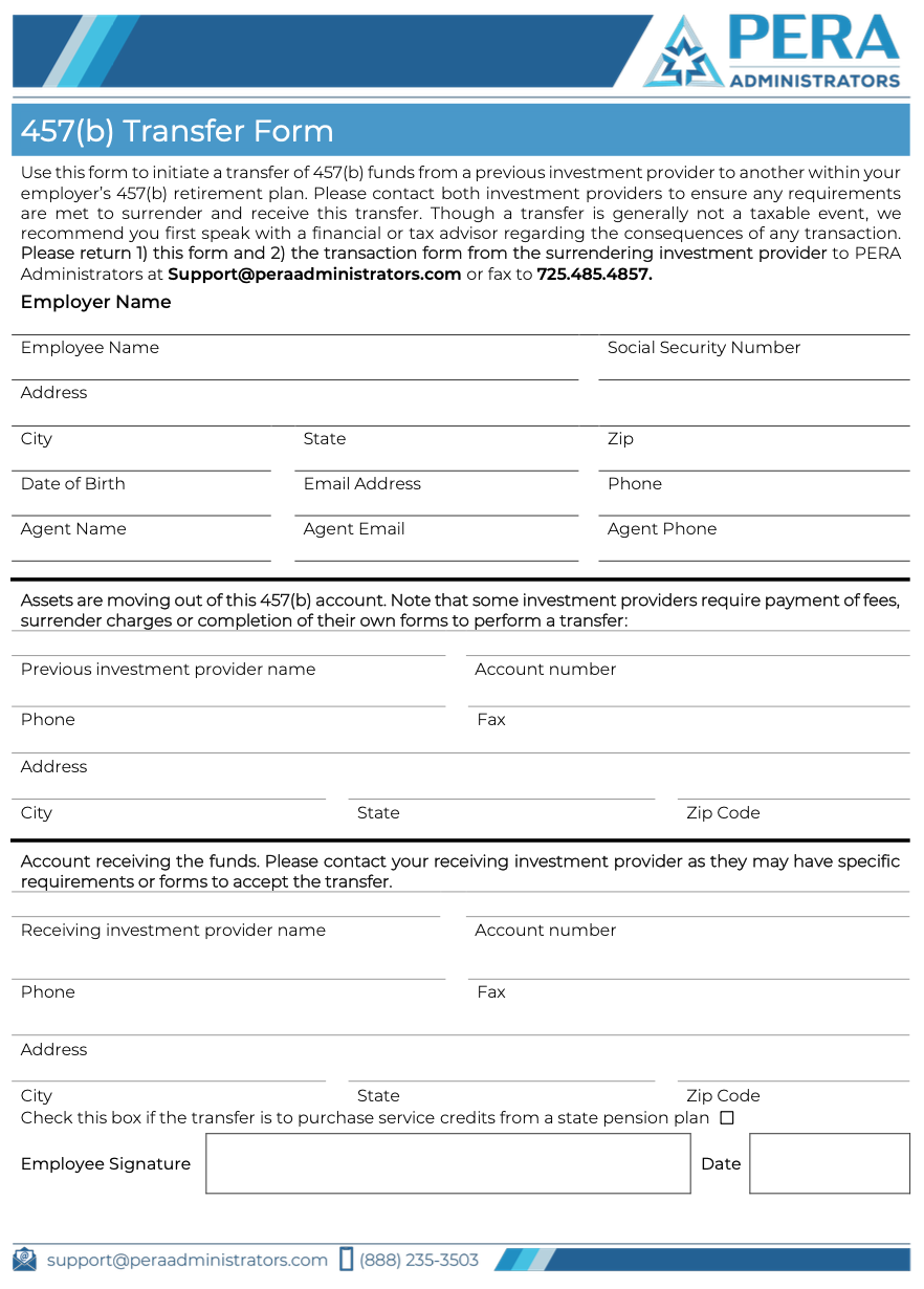 457(b) Transfer Form